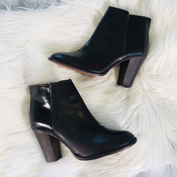 Madewell Shoes - Madewell Leather Dark Cherry Ankle Booties | 6.5